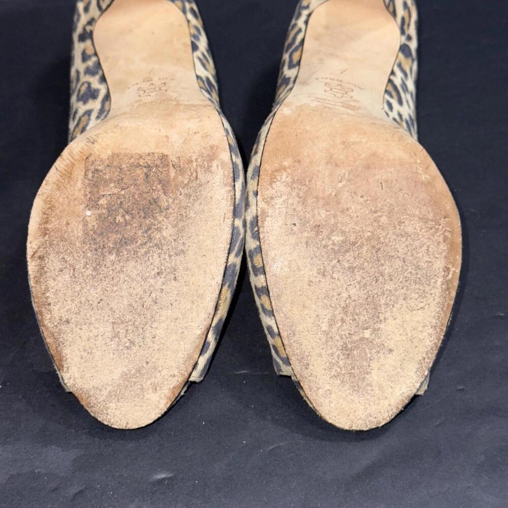 BUTTER Preppy Designer Y2K Style Cheetah Print Suede Pumps Sz 7 - Picture 11 of 15